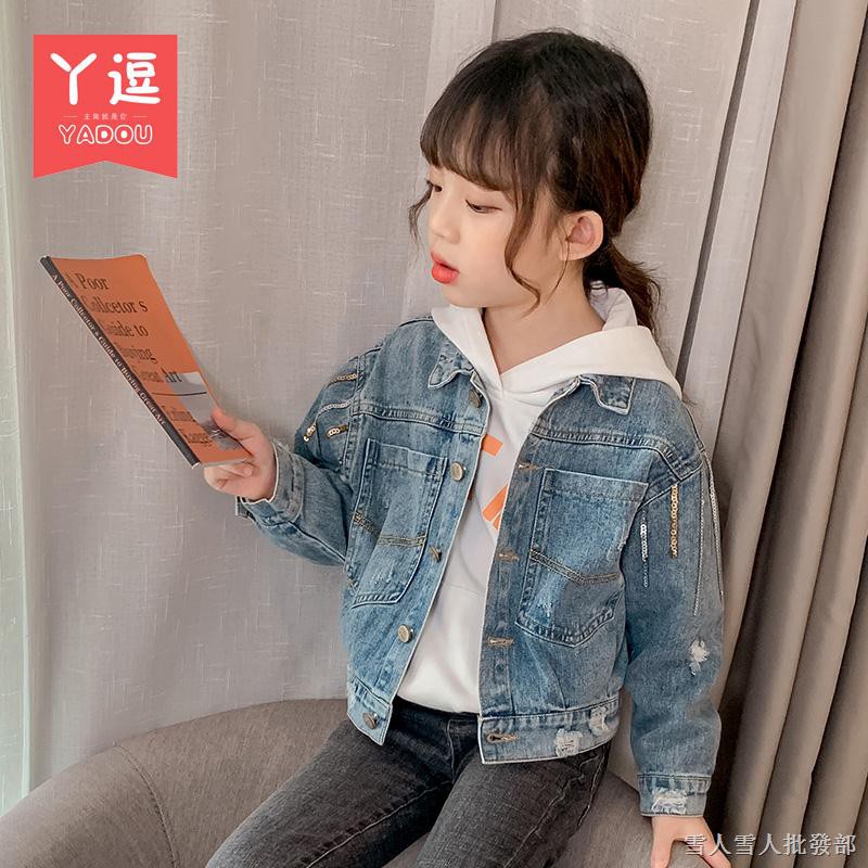 girls red denim jacket