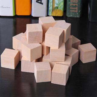 unfinished wooden baby blocks