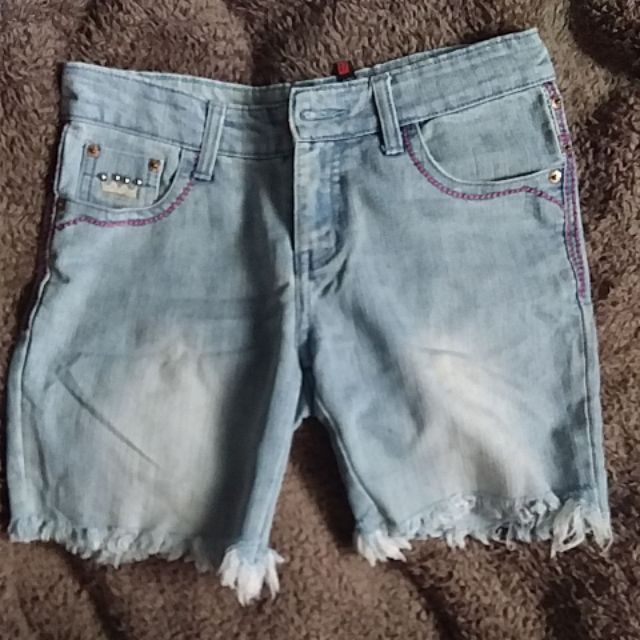 above the knee jean shorts