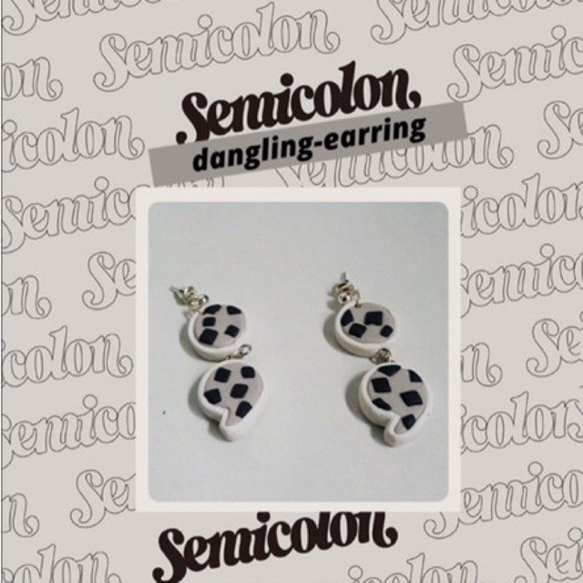 semicolon earring