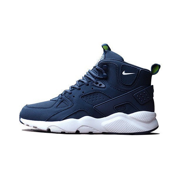 blue and white huaraches mens