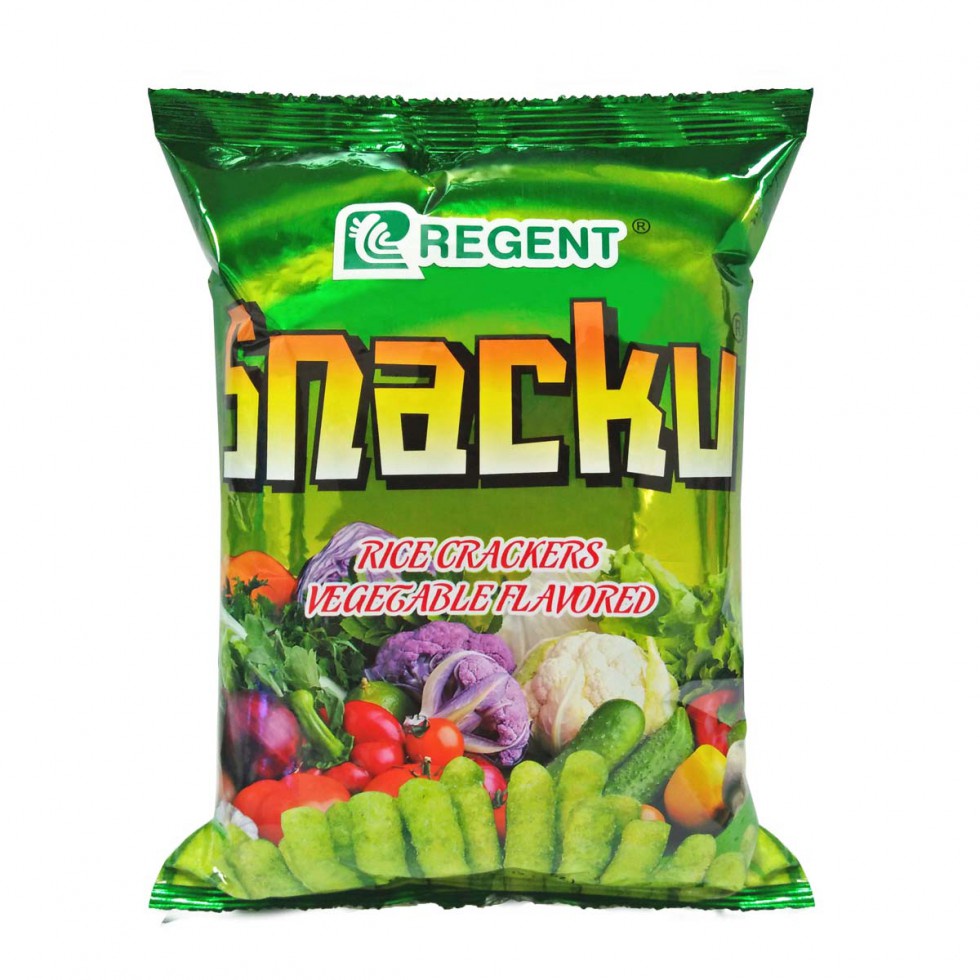 Regent Snacku Rice Crackers Vegetable Flavored 60g | Shopee Philippines