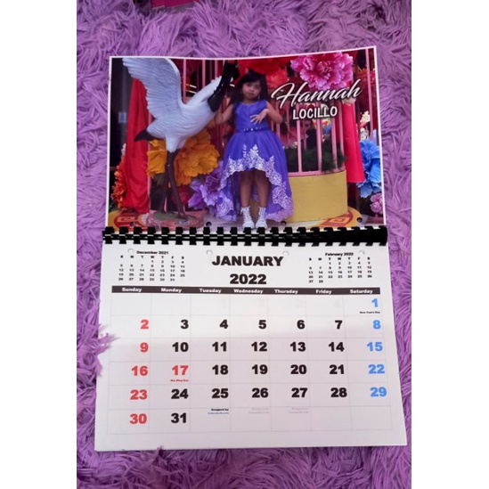 personalized calendar 2022 Shopee Philippines