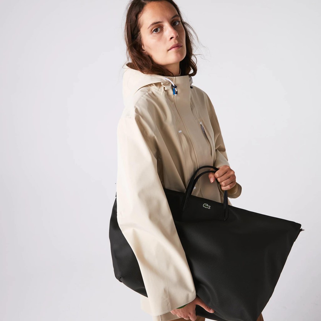 AUTHENTIC LACOSTE Women's L.12.12 Concept Weekend Tote Bag Black ...