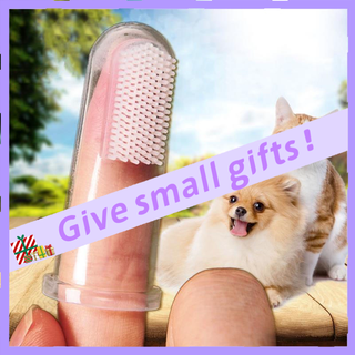 1pcs Pet Toothbrush Transparent Silicone Soft Finger Toothbrush Dog Teeth Cleaning Dog Care Finger Cover