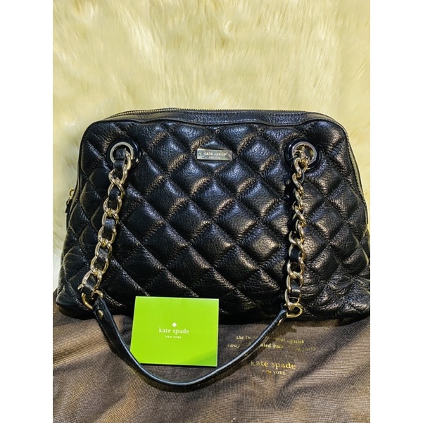 Preloved Kate Spade Quilted Gold Coast Georgina Black | Shopee Philippines