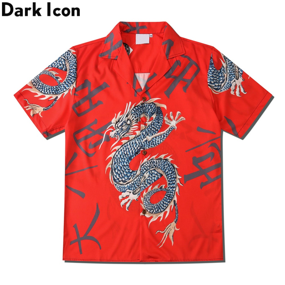 siglo insecto Impuro Dark Icon Dragon Chinese Letters Polo Shirt Men Women Summer Hawaiian  Shirts Man Streetwear Clothing | Shopee Philippines