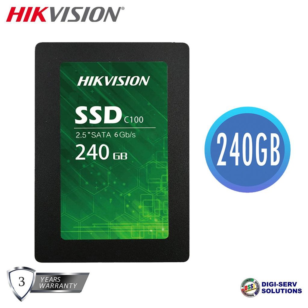 HikVision 240GB 3D NAND SSD SATA III (HS-SSD-C100/240G) | Shopee