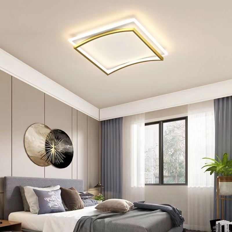 Nordic Tricolor Dimming Led Ceiling Light Bedroom Center Light Ceiling 