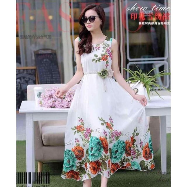 shopee floral maxi dress