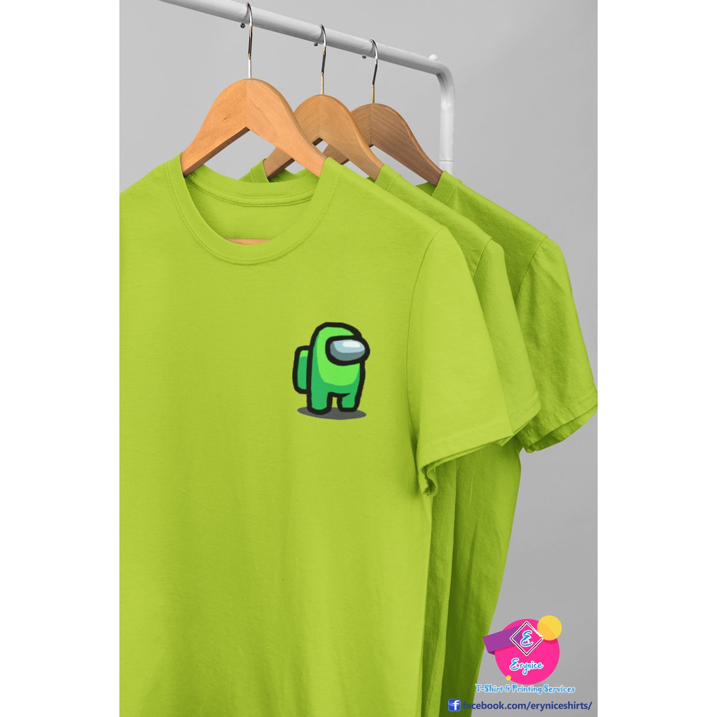 red and lime green shirt