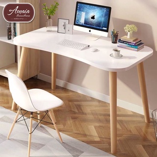 Amaia Furniture Natural Pine Wood Computer Study Desk Working Table 80 By 40 Cm