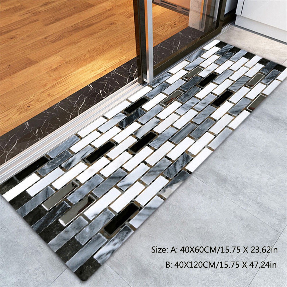 Fake Tile Bricks Mat Bedroom Kitchen Floor Pad Non Slip Shopee