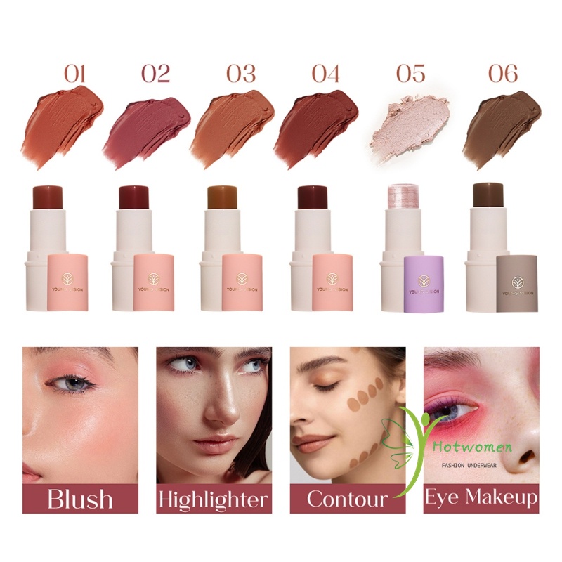 YOUNG VISION Single MultiFunction Blush Stick Repair Stick Waterproof