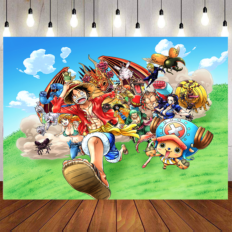 One Piece Monkey D Luffy Crew Birthday Backdrop Blood Anime Cartoon  Photography Background for Party Decoration Backdrop Supplie Custom Name  Photo | Shopee Philippines