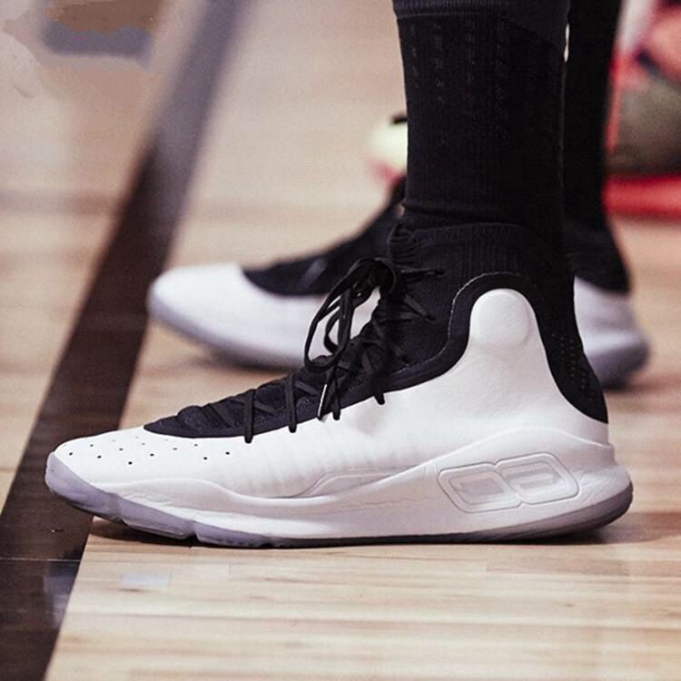 curry 4 high top white