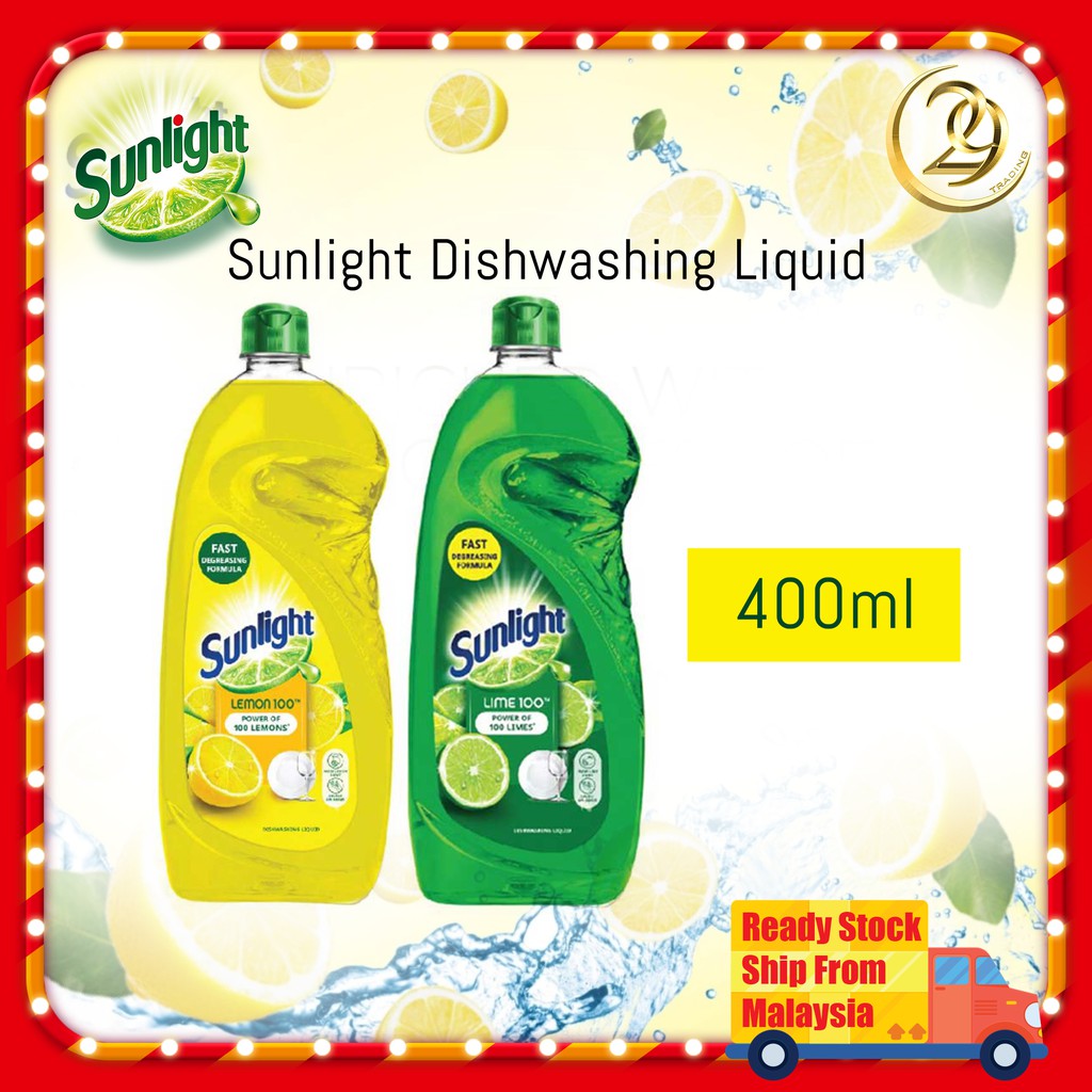 Sunlight Dish washing Liquid Fast Degreasing Lime / Lemon 400ml