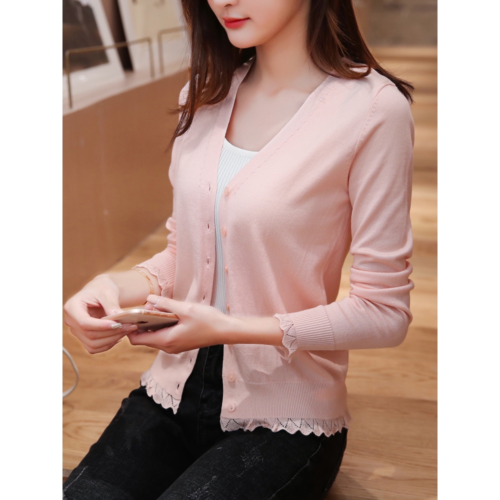 silk knit cardigan
