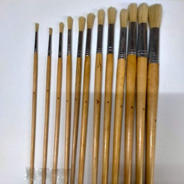 ROUND Bristle brushes for oil painting Shopee Philippines