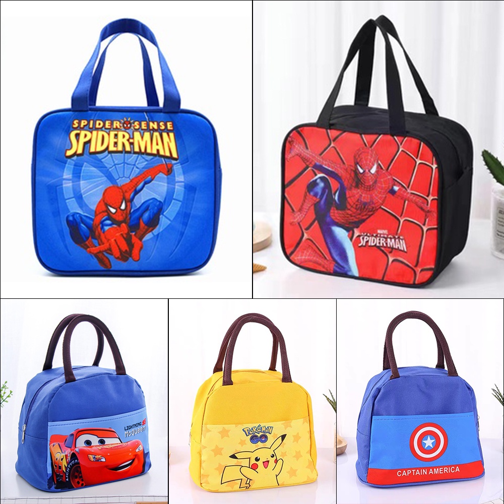 SpiderMan Lunch Bag for Kids Boys Girls Cartoon Messenger Bag Shoulder