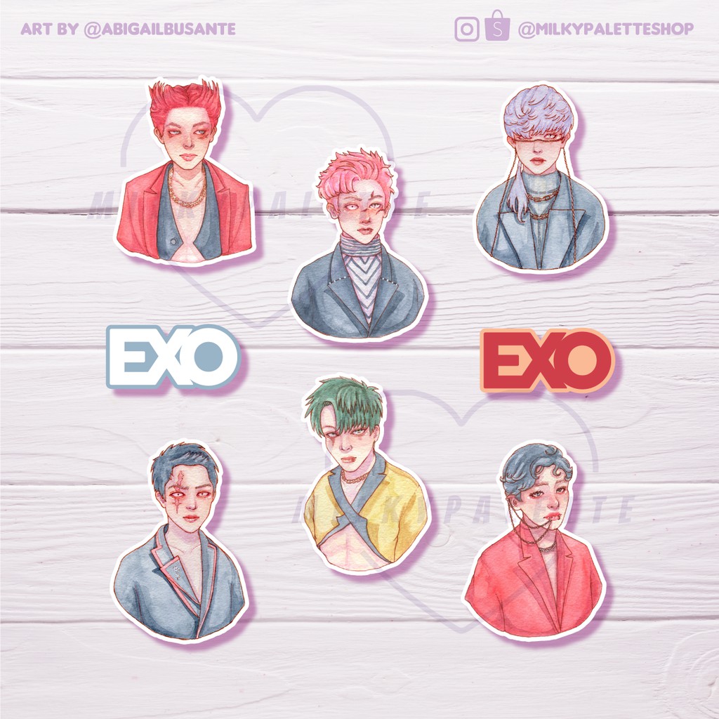 obsession exo fanart sticker for journal planner laptop phone cute aesthetic deco kpop abivbu shopee philippines