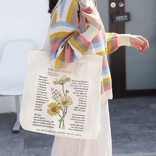 Retro ins literary canvas shoulder bag large-capacity canvas bag female student Korean tote bags