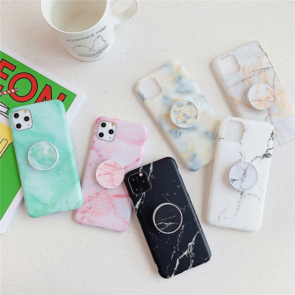 Popsocket Silicone Case Iphone 12 Mini Pro Max Stand Cover Casing Soft Matte Finish Marble Style Finger Ring Holder Strap Shopee Philippines