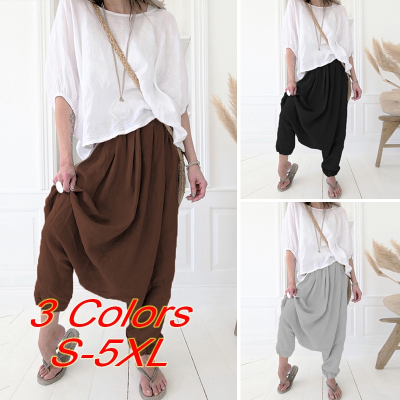 plus size drop crotch pants