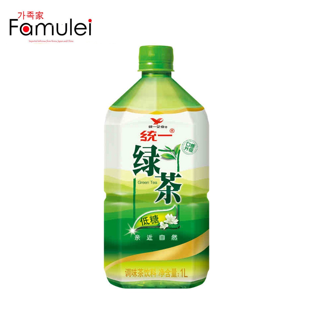 UniPresident Jasmine Green Tea Cold Drink Low Sugar 1liter Bottle