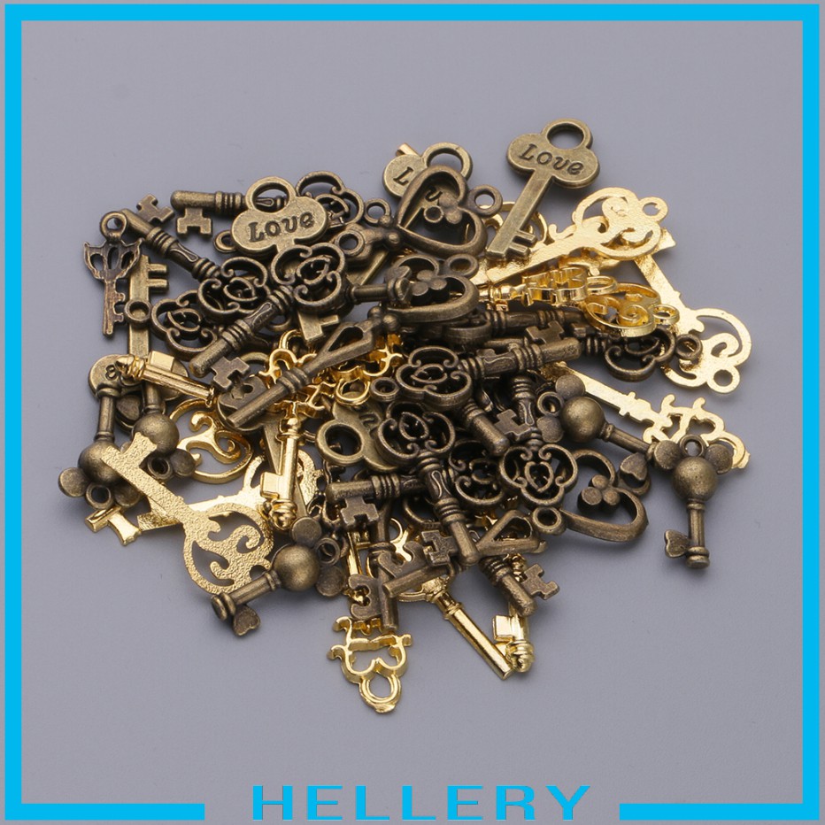 HELLERY] Wholesale Antique Bronze Keys Charms Findings DIY | Shopee Philippines