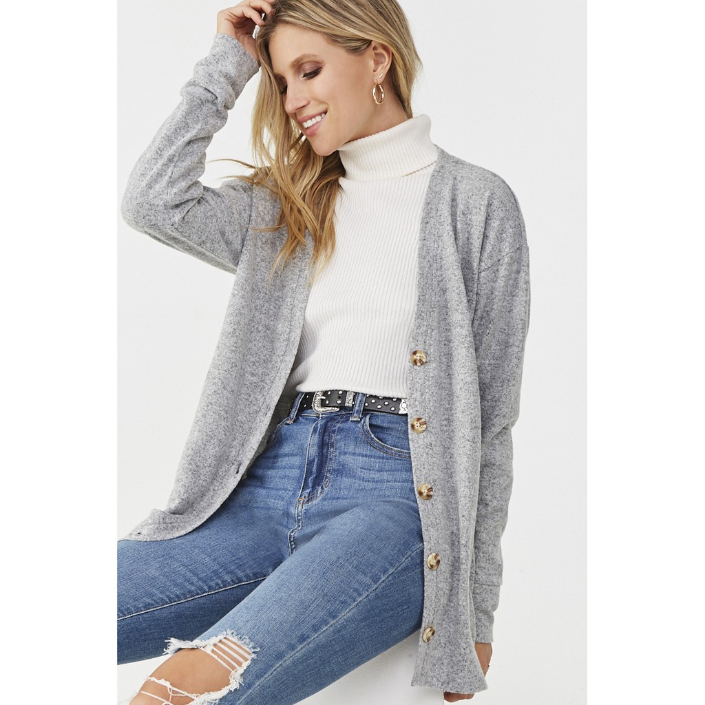 forever 21 grey cardigan