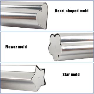 Multifunctional Heart Star Flower Stainless Steel Baking Biscuit Mold Printing DIY Molds Tool Chocolate Fruits Vegetables #9