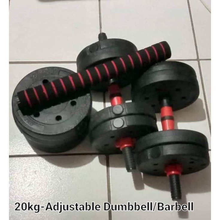 Adjustable Dumbbell/Barbell (20kgs) Shopee Philippines