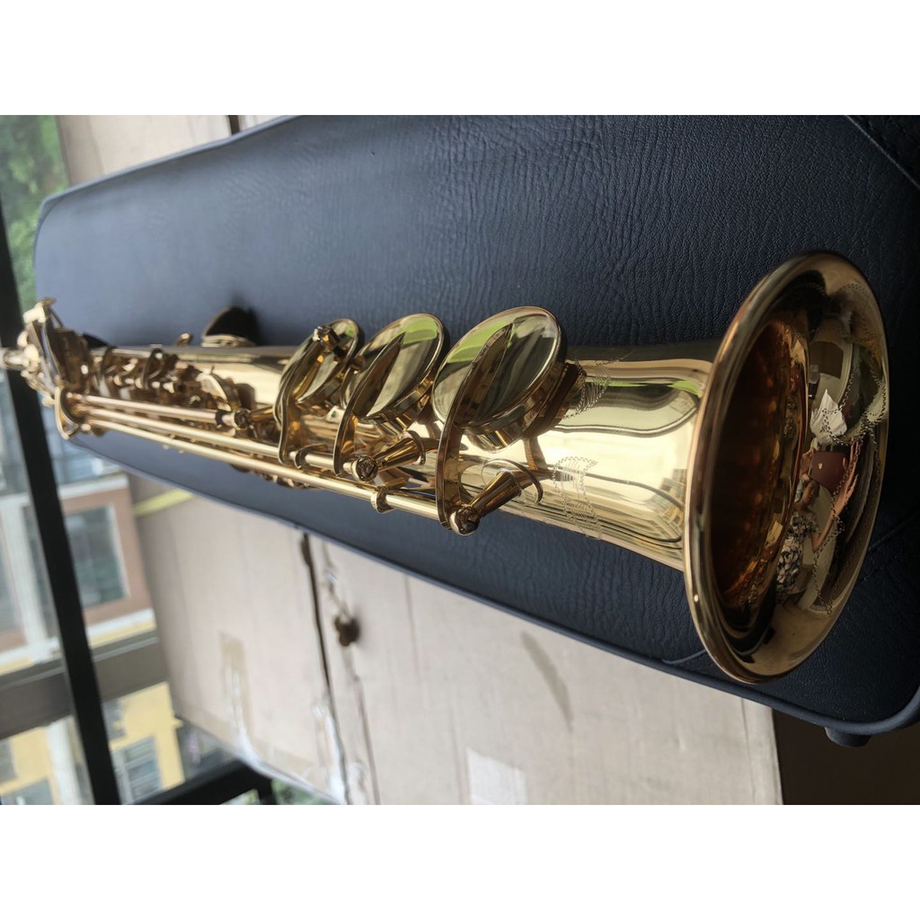 Yamaha 82Z Soprano Saxophone B flat Gold Plated with HIGH F# key Woodwind Music Instruments