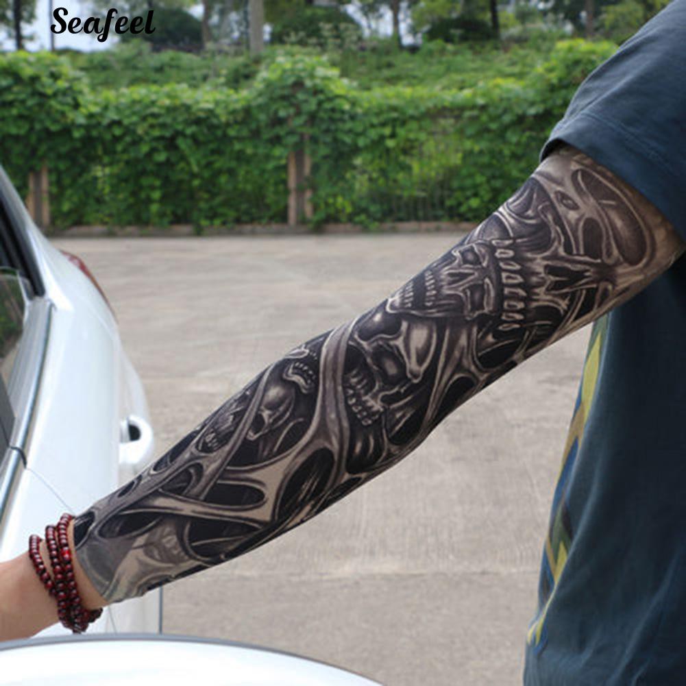 Tattoo Sleeves Simulation Cooling Arm UV Sun Protection Outdoor Hand Sunscreen