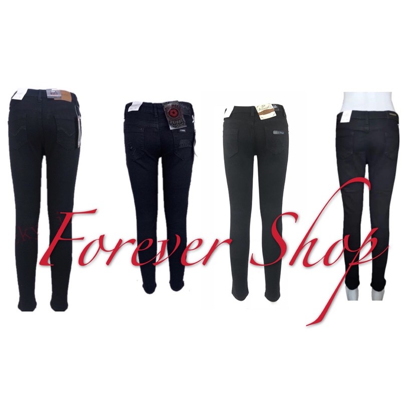 plain black skinny jeans