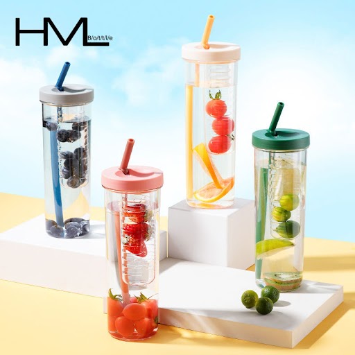 Foldable Straw Cup Water Bottle Tumbler with Lid Leakproof Travel