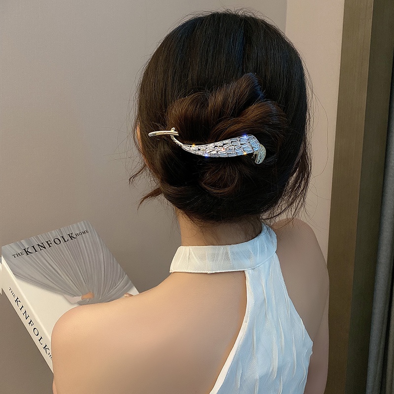 Rhinestones Pearl Hair Clip Spring Clip Frog Buckle Hair Clips for Women Girls HAIR Extension