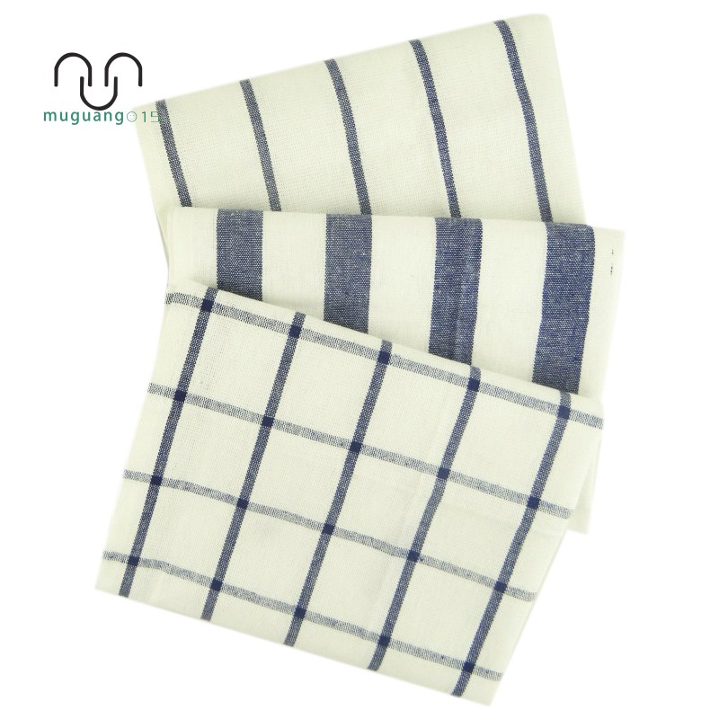 3piece High Quality Blue White Plaid Striped Tea Kitchen Towel Napkin Table Cloth 100 Cotton Woven Shopee Philippines