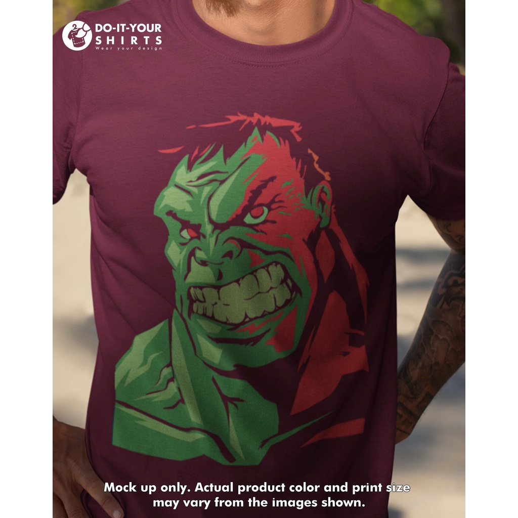 Marvel Hulk Angry Unisex Tshirt Maroon