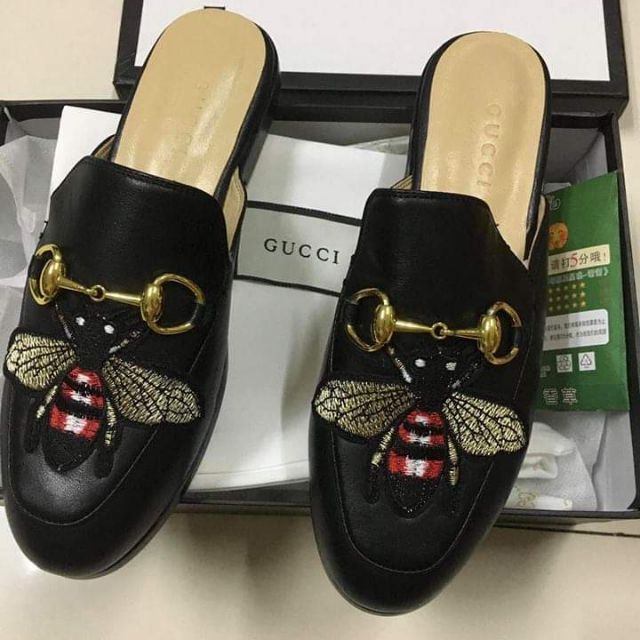 gucci bee slipper