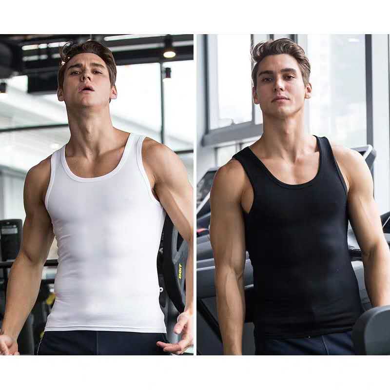 Sleveless bodyfit GYM Plain Tank Top Sando Wear undershirt mens