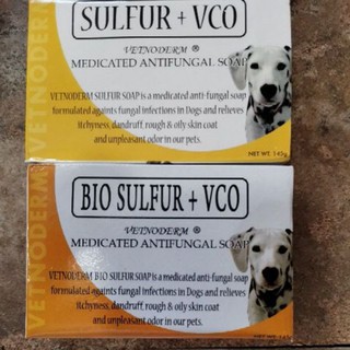 Vetnoderm Bio sulfur + VCO soap  And Sulfur with VCO 145g