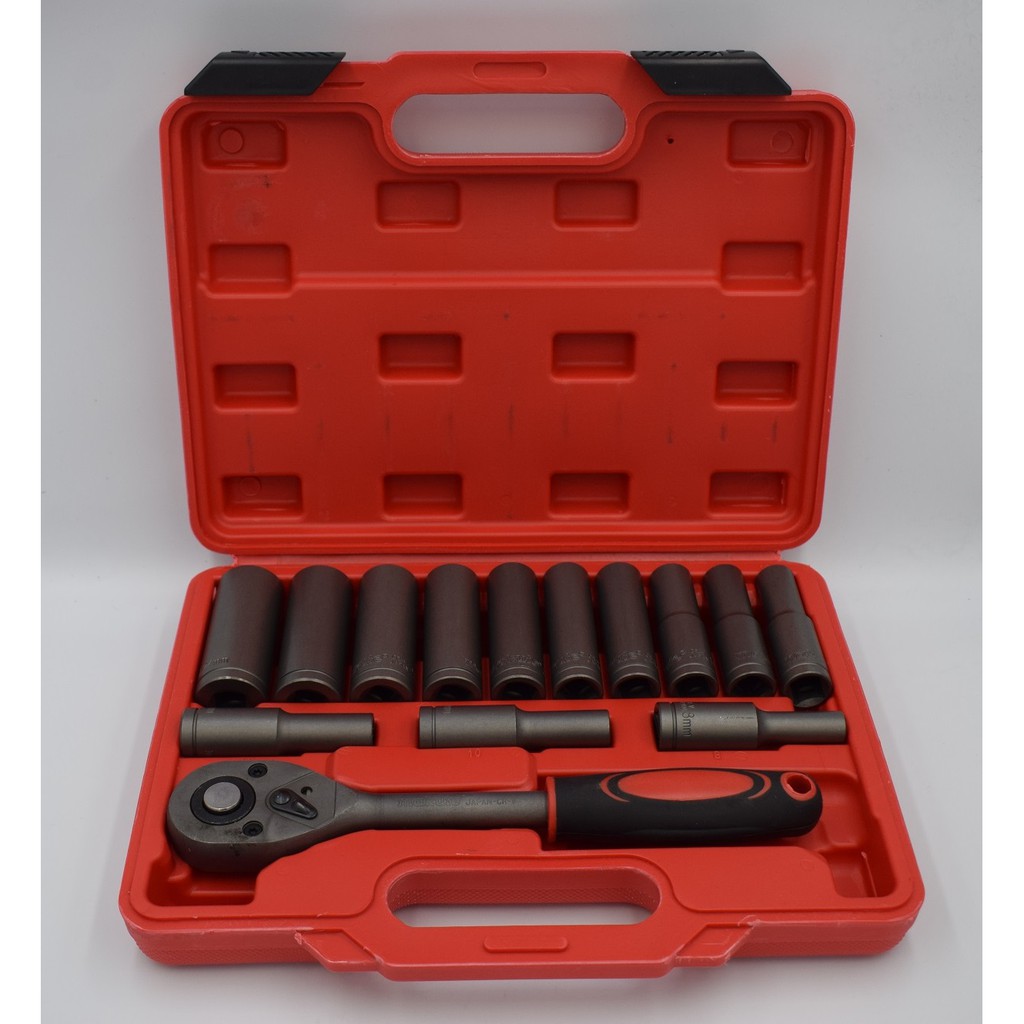 MAKUTE JAPAN 15PCS 6 AND 12POINTS DEEP SOCKET SET HEAVY DUTY QUALITY