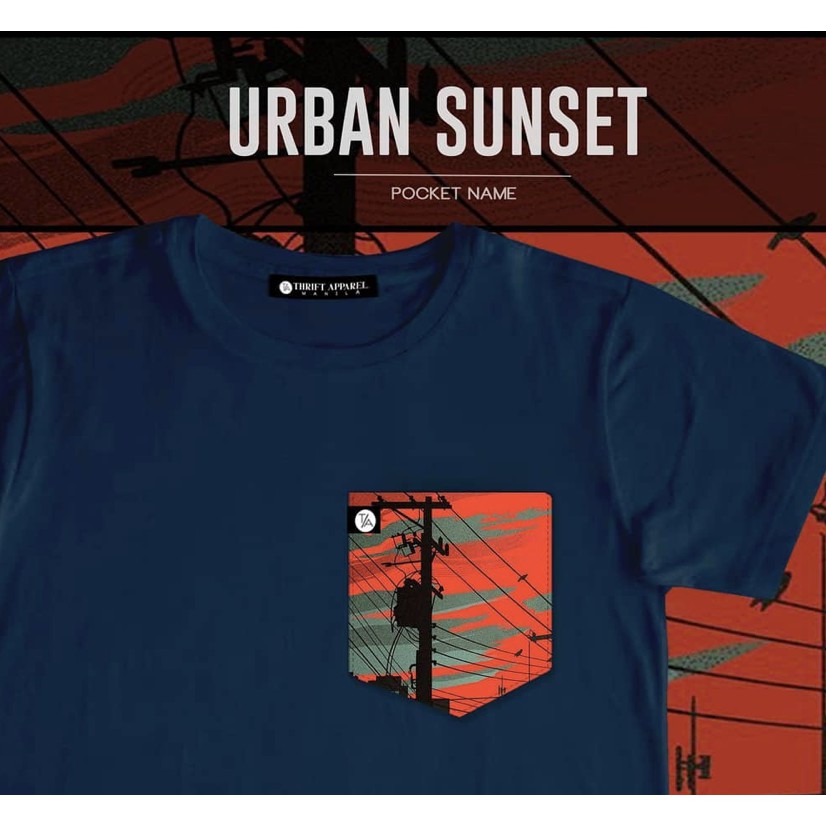 sunset pocket tee shirt
