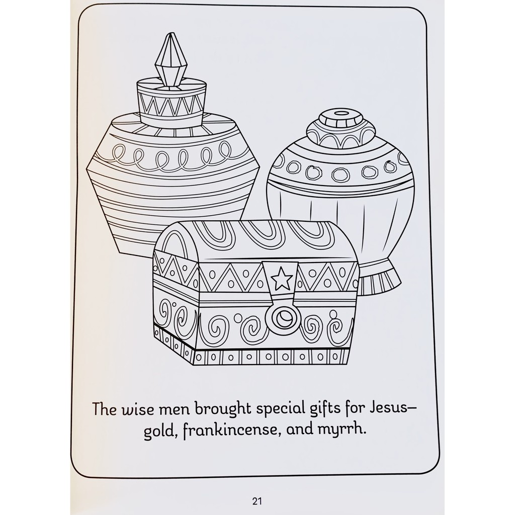 Gold Frankincense And Myrrh Coloring Pages