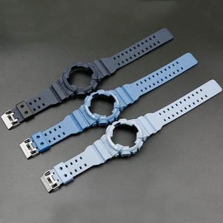 （Selling）（Ready Stock）Silicone Watch Strap +Case with tool for Casio G-Shock GA-110 GA100 GA120 GA15 #7