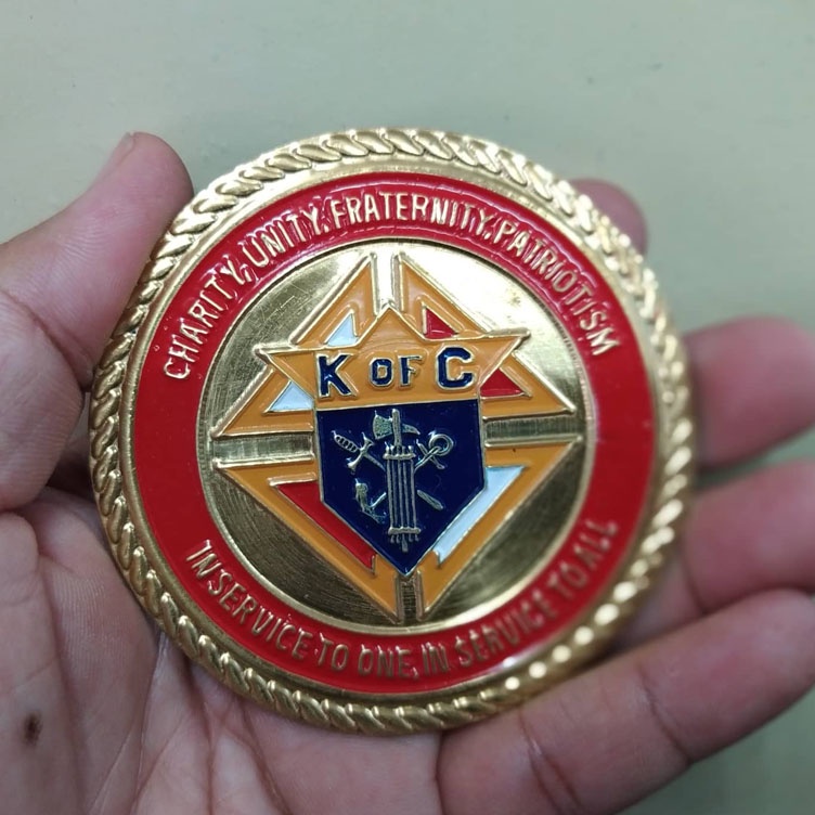 Knights Knight of Columbus K of C Metal Car Motorcycle MC Emblem