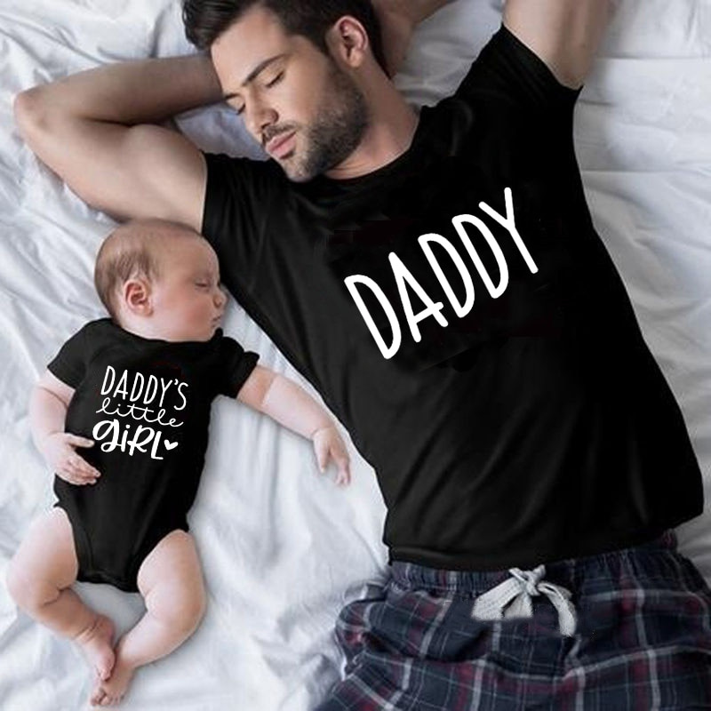 1Pc Daddy And Me Family Matching Clothes Daddy And Daddy's Little Girl