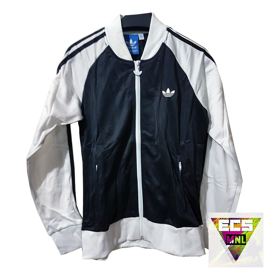 adidas firebird jacket black and white